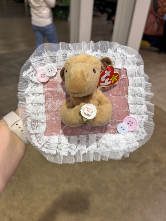 Flower horse plush taxidermy