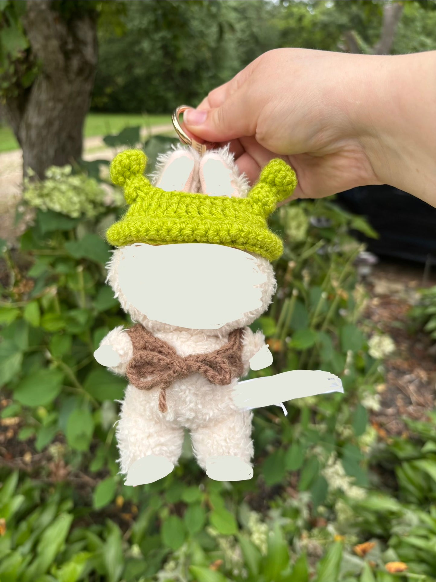 Shrek inspired Crochet Clothes for 17cm plush pendant