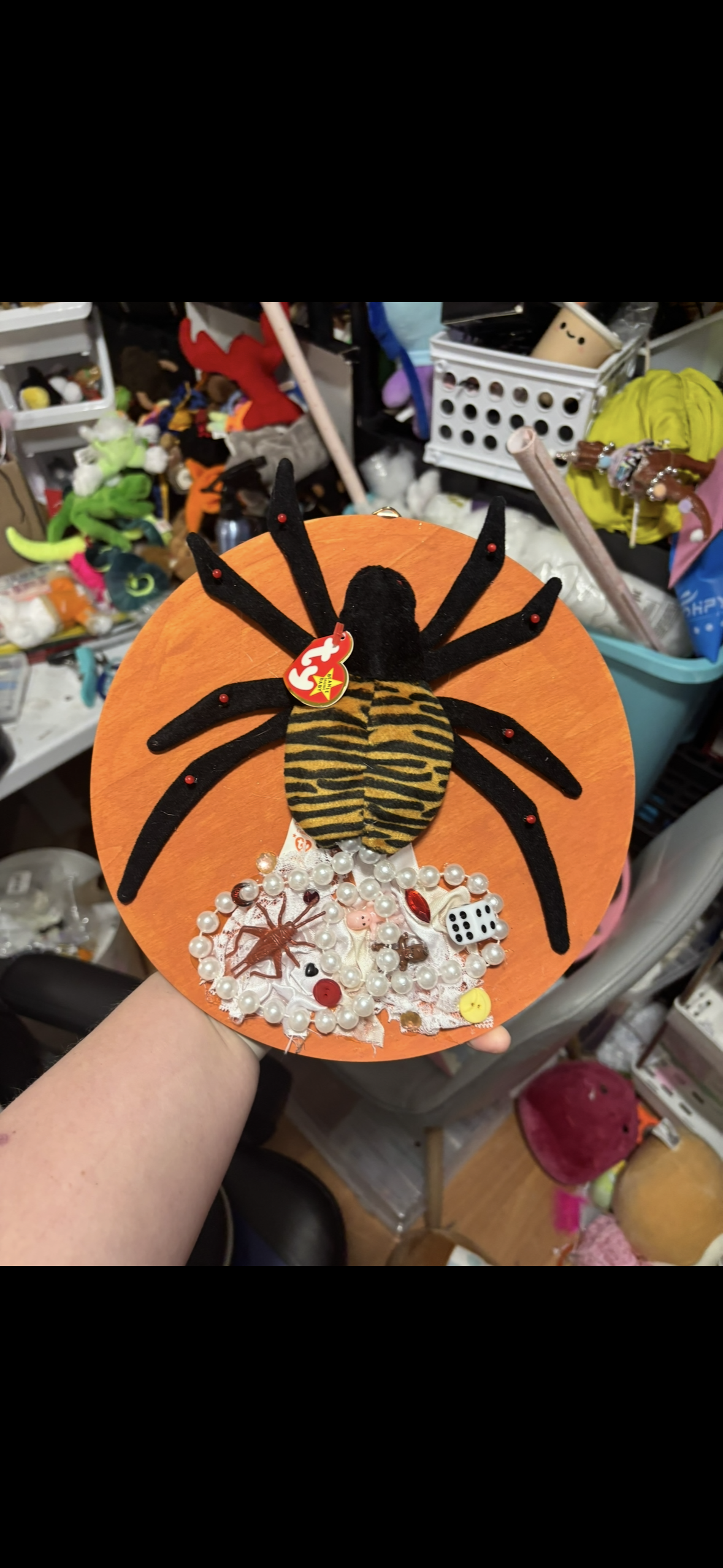 Orange Spider Dissection Wall Art