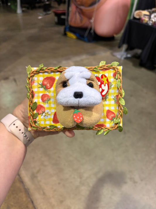 Strawberry English Bulldog Plush taxidermy