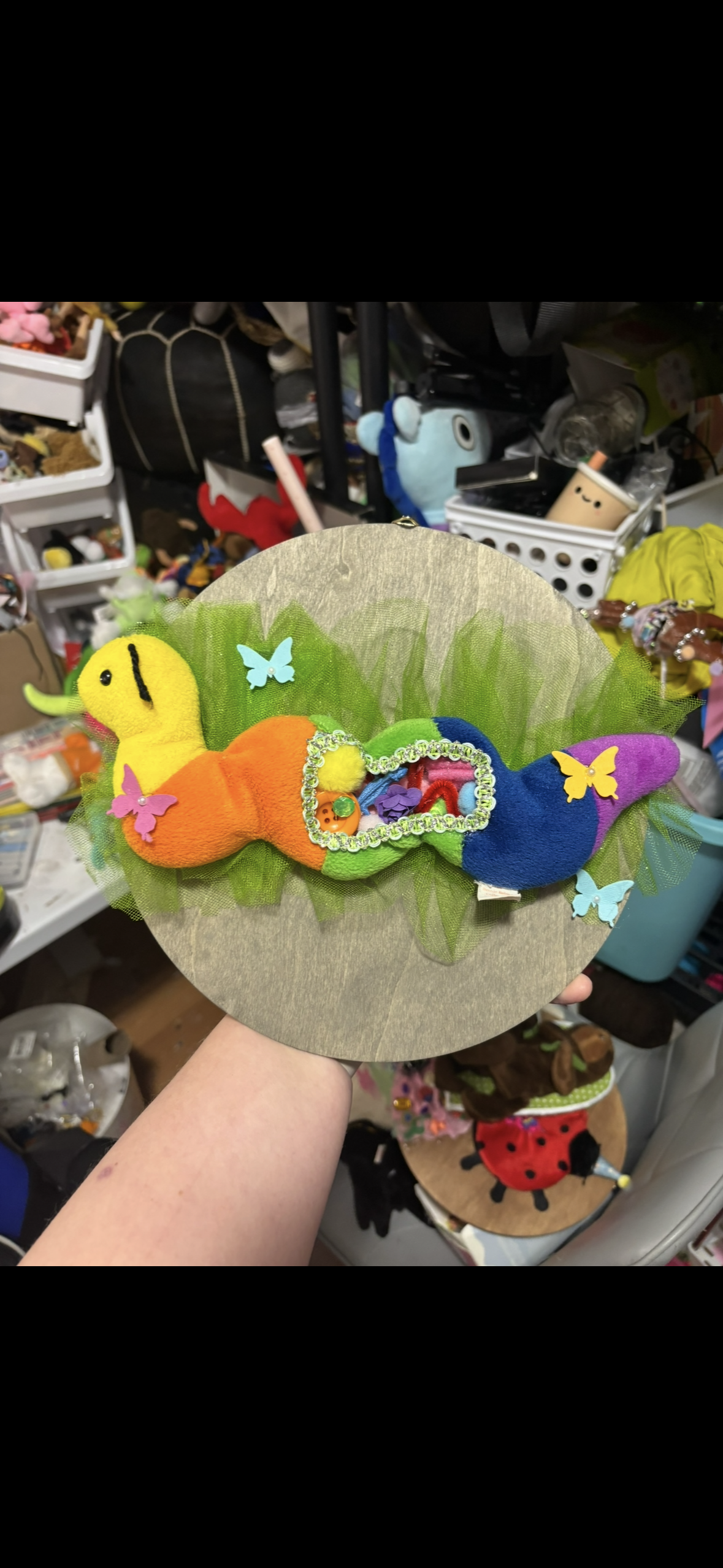 Inchworm Plush Dissection Wall Art