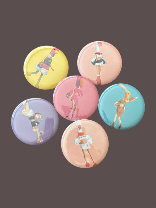 Baddie Bird Buttons Pack of 6