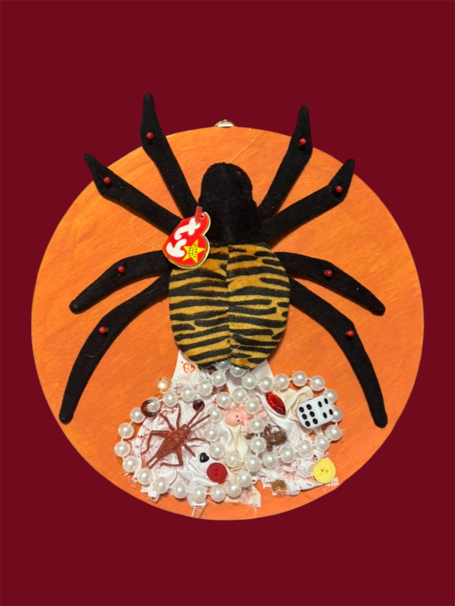 Orange Spider Dissection Wall Art