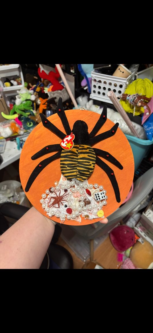 Orange Spider Dissection Wall Art