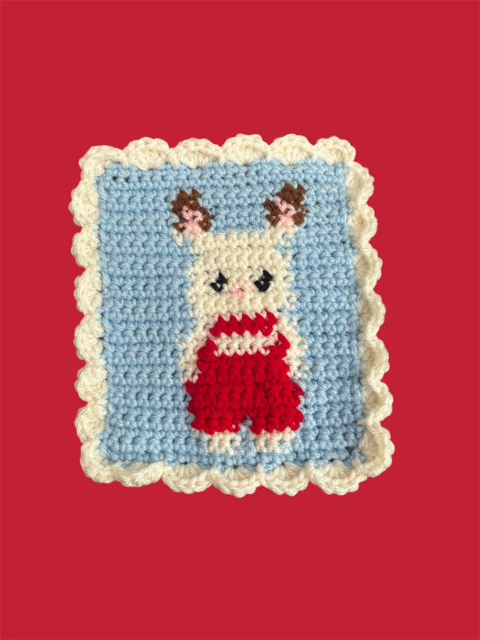 Bunny Trinket Tapestry Crochet Wall Hanging