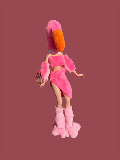 Flamingo Bird Baddie Doll