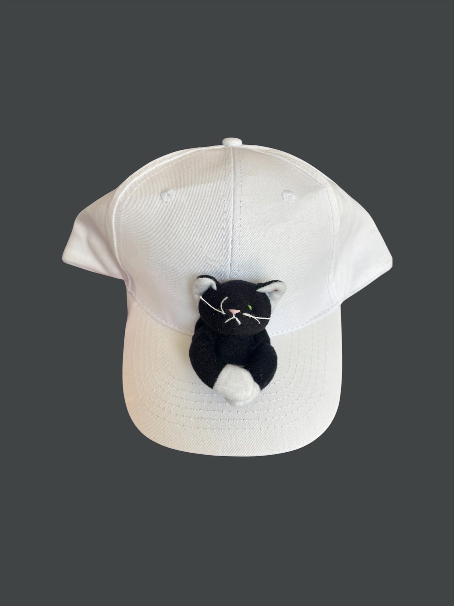 Black and white Kitty hat