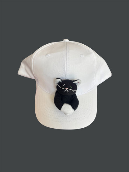 Black and white Kitty hat