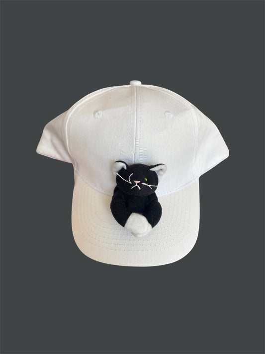 Black and white Kitty hat