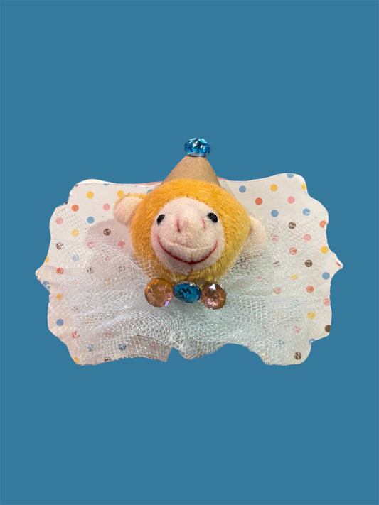 Polka dot monkey mini plush taxidermy