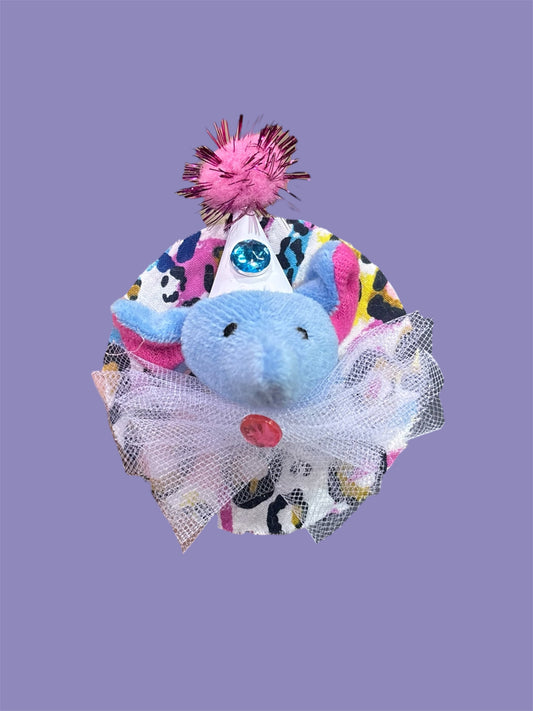 Blue elephant, mini plush taxidermy