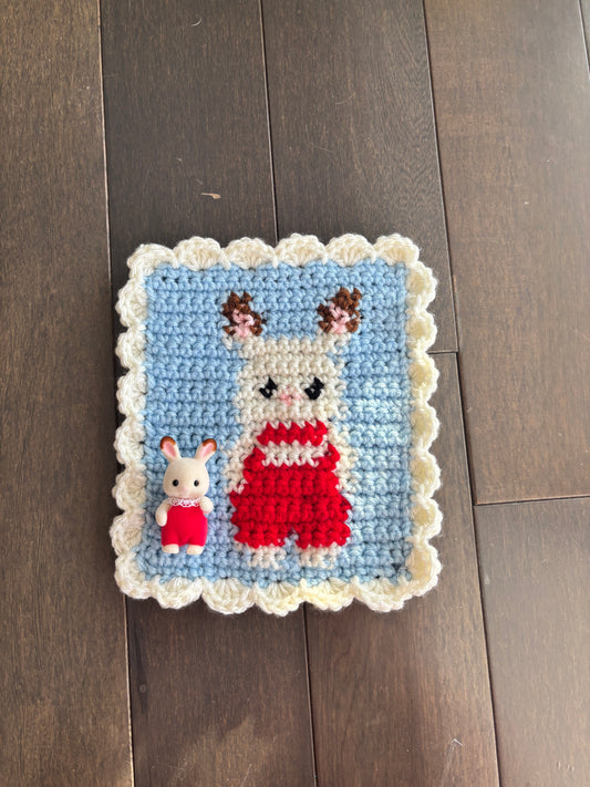 Bunny Trinket Tapestry Crochet Wall Hanging