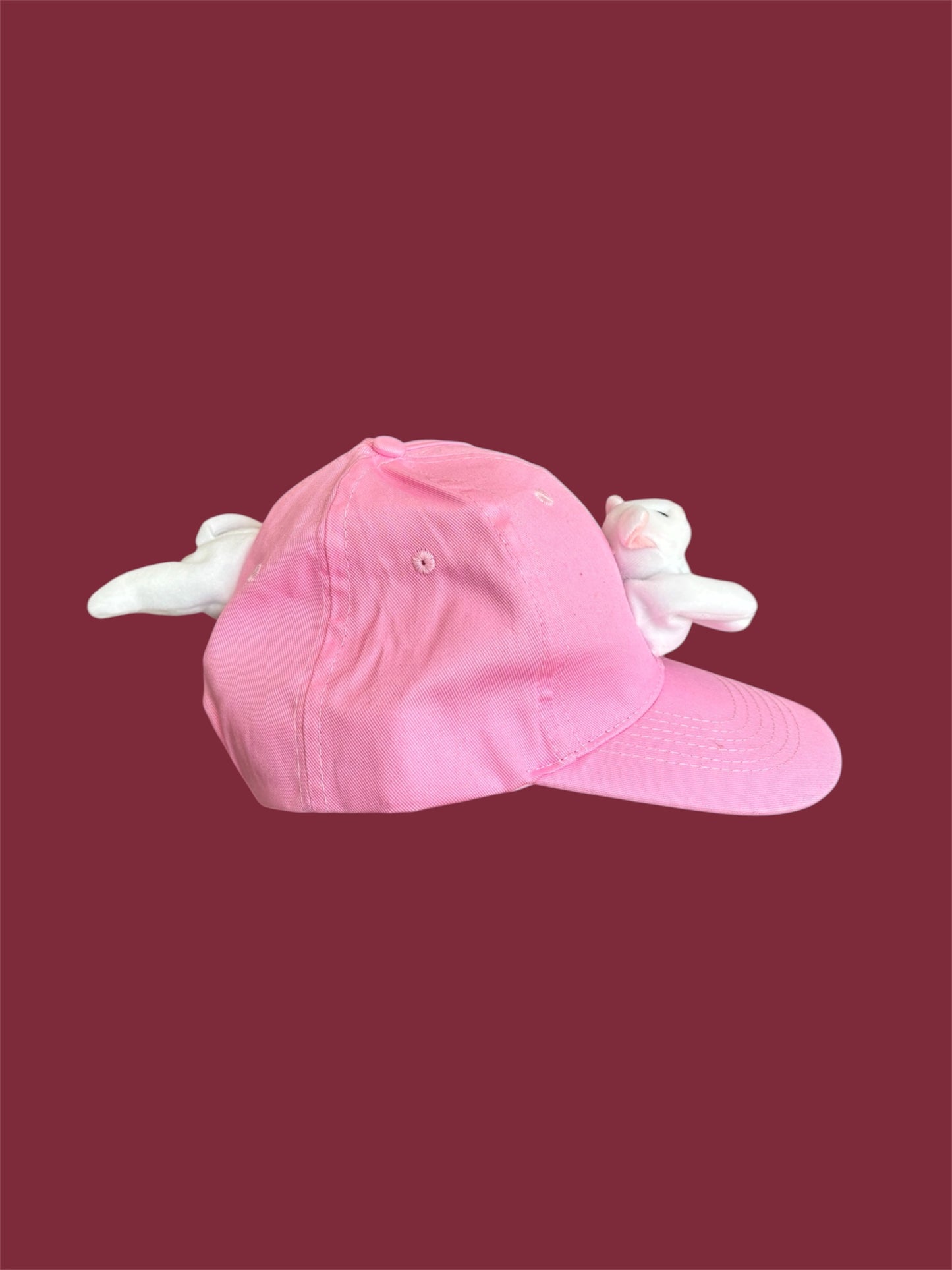 Pink and white kitty hat!
