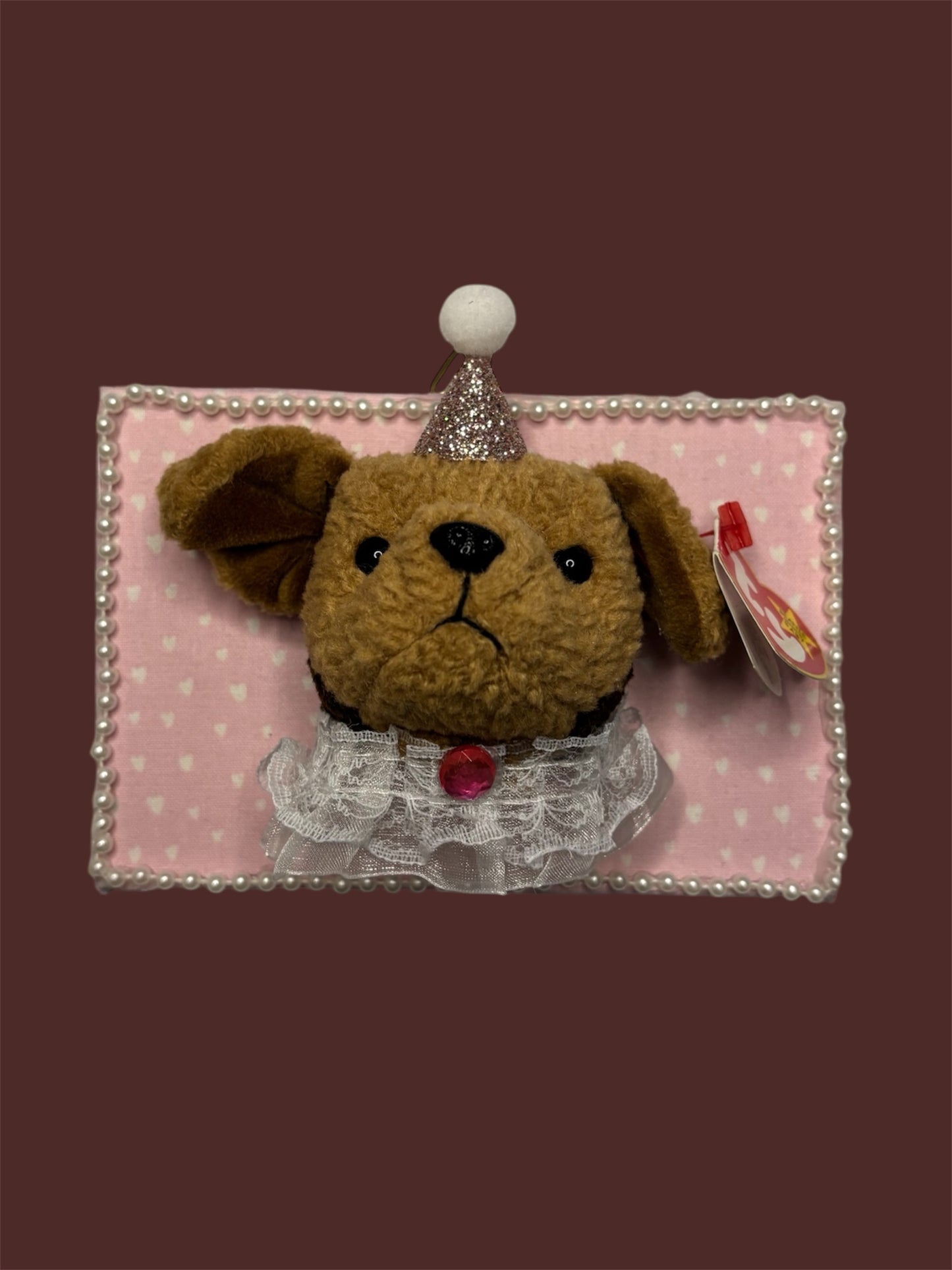 Plush dog taxidermy art