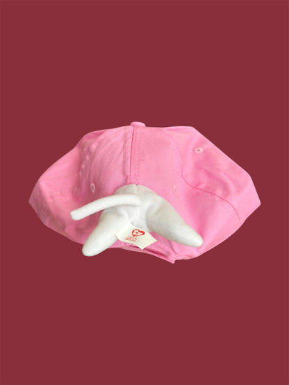 Pink and white kitty hat!