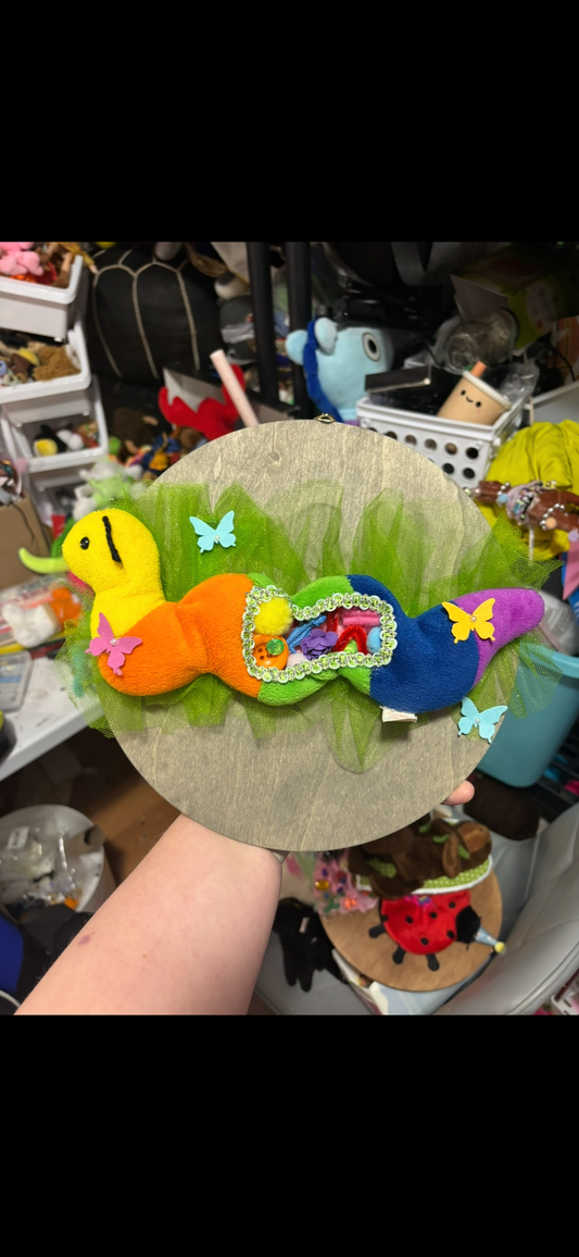 Inchworm Plush Dissection Wall Art