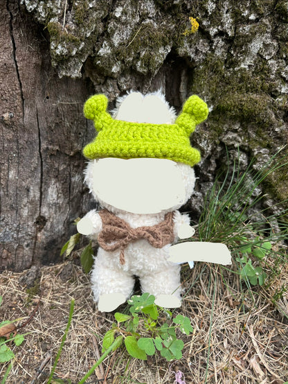 Shrek inspired Crochet Clothes for 17cm plush pendant