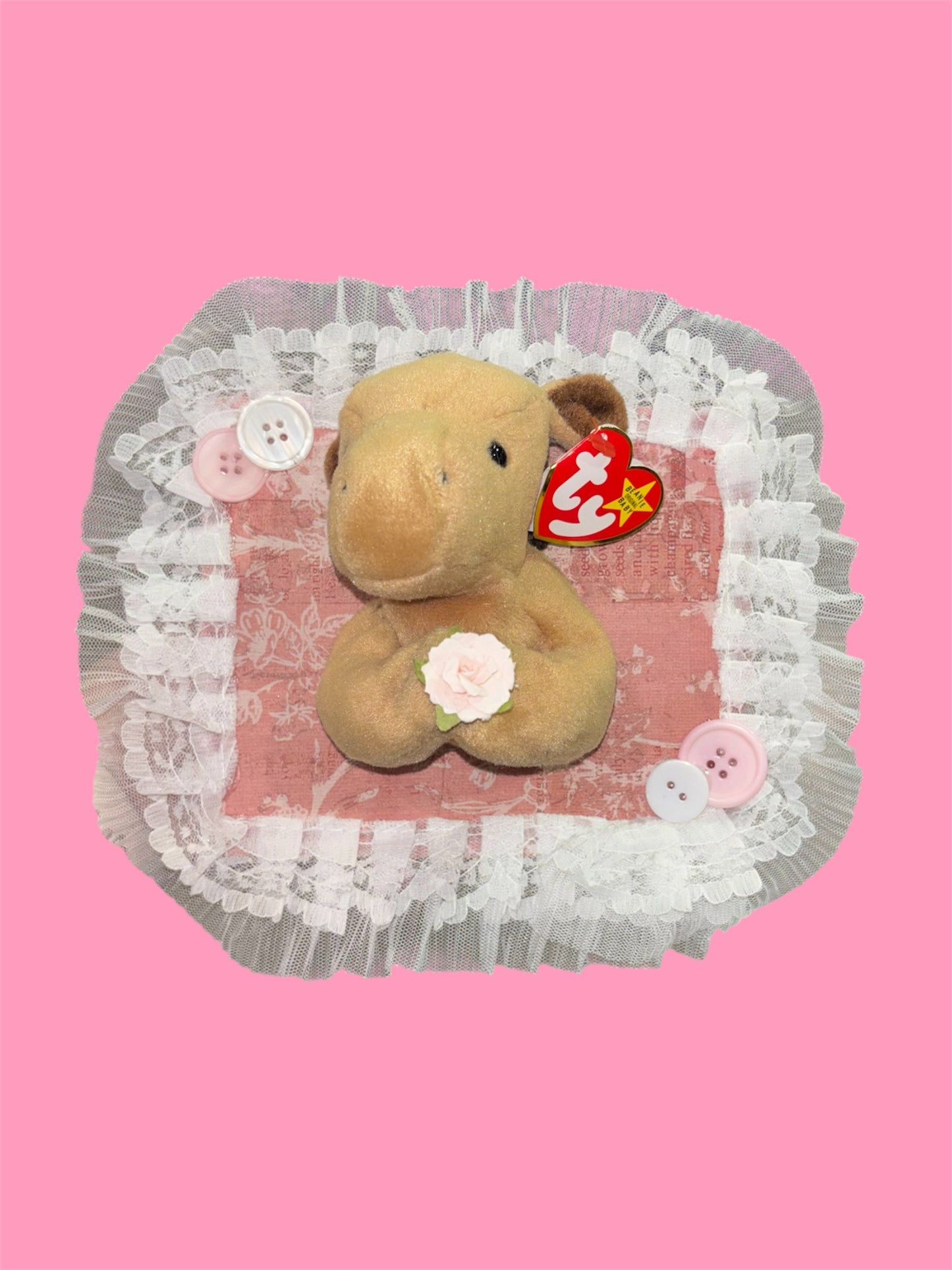 Flower horse plush taxidermy
