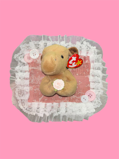 Flower horse plush taxidermy