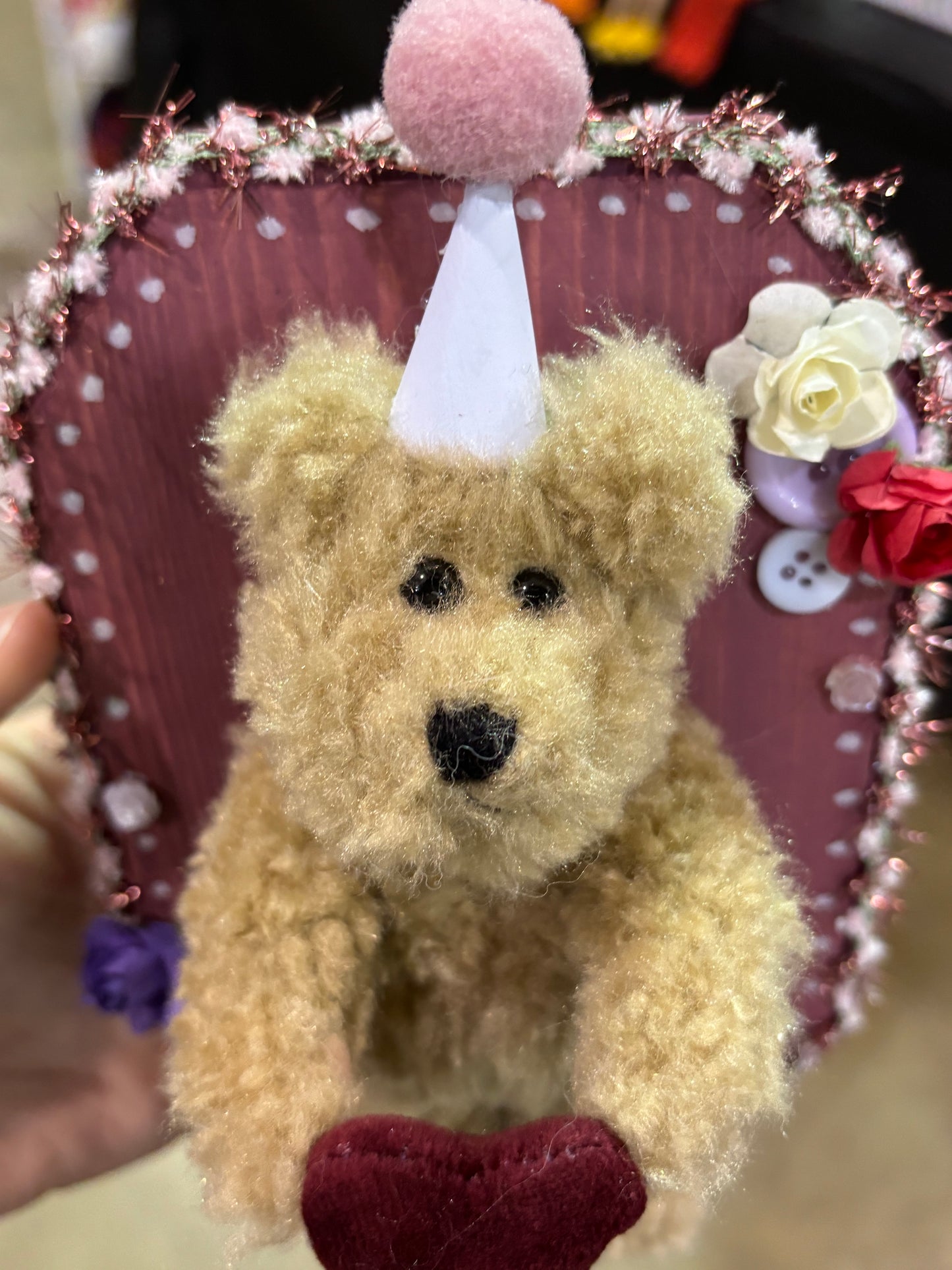 Purple Bear plush taxidermy