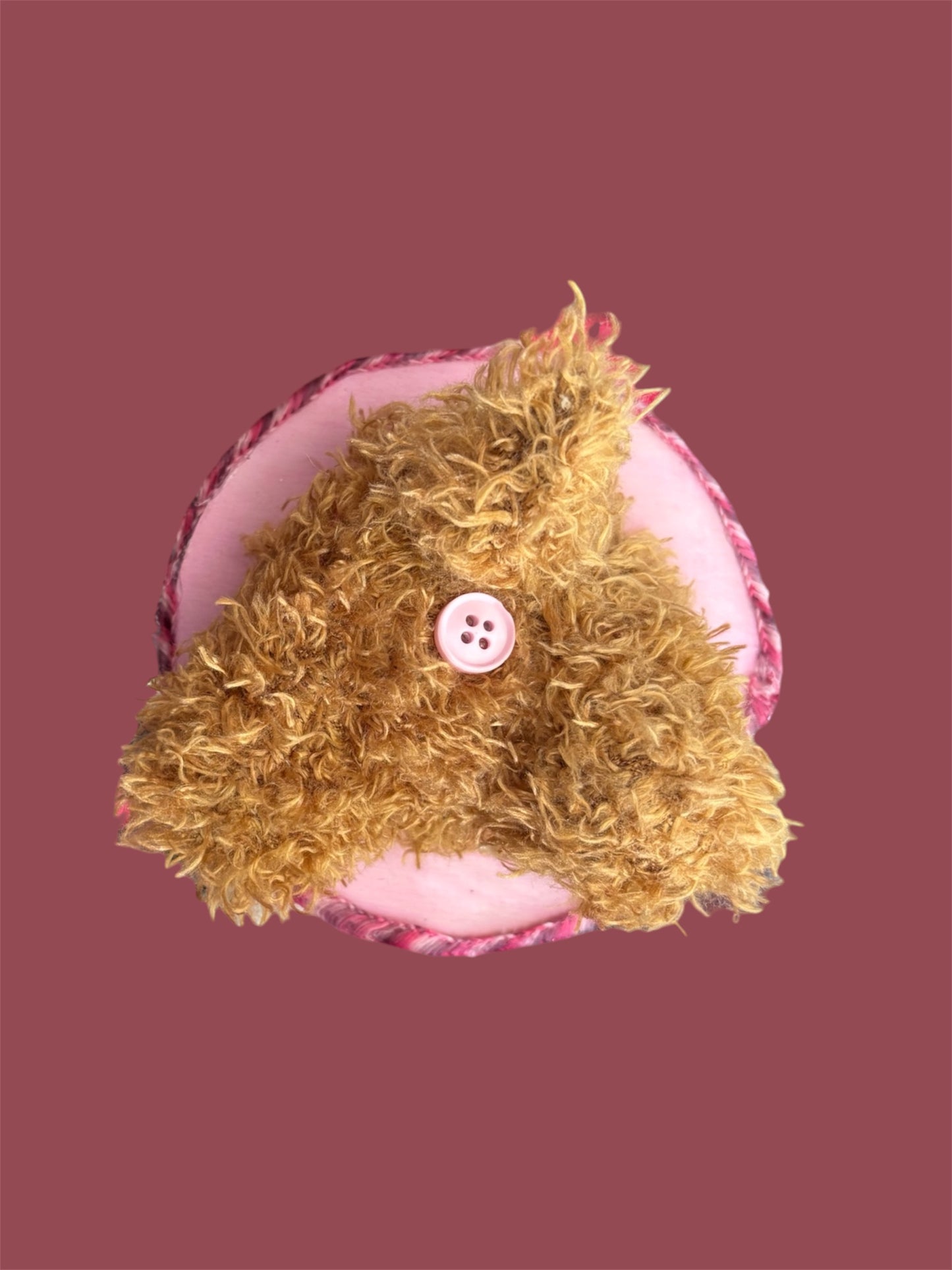 Fluffy pink dog booty