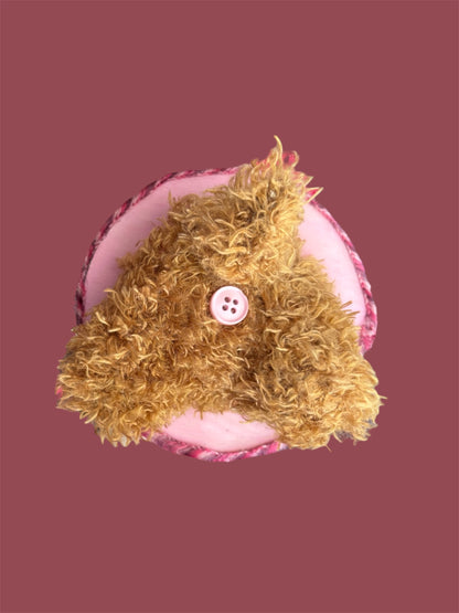 Fluffy pink dog booty