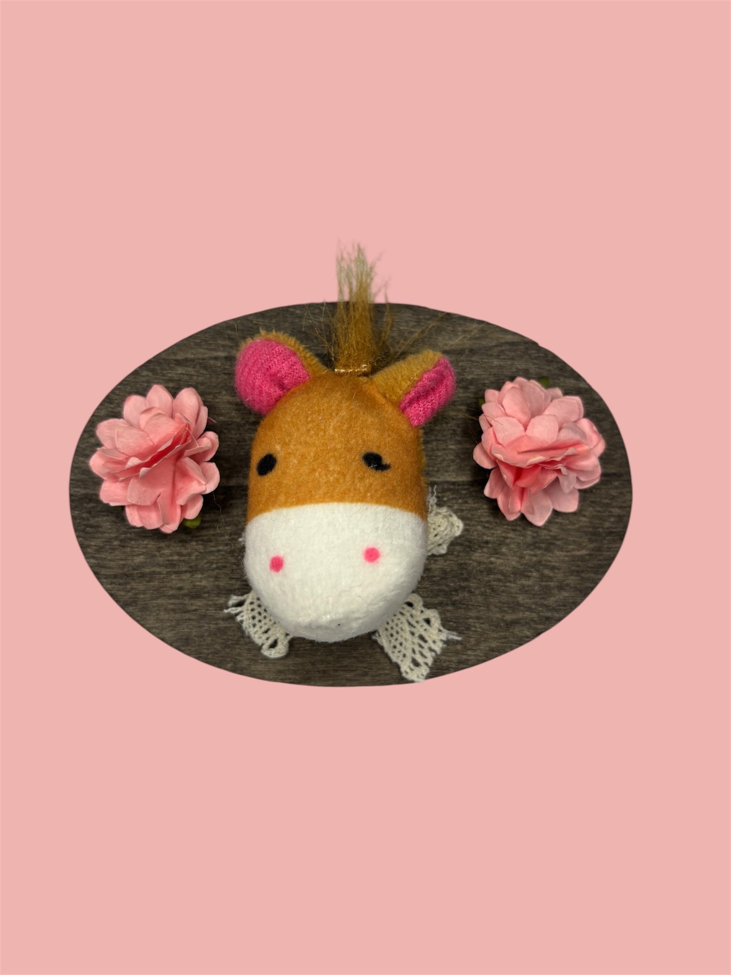 Mini Horse Plush Taxidermy Wall Hanging