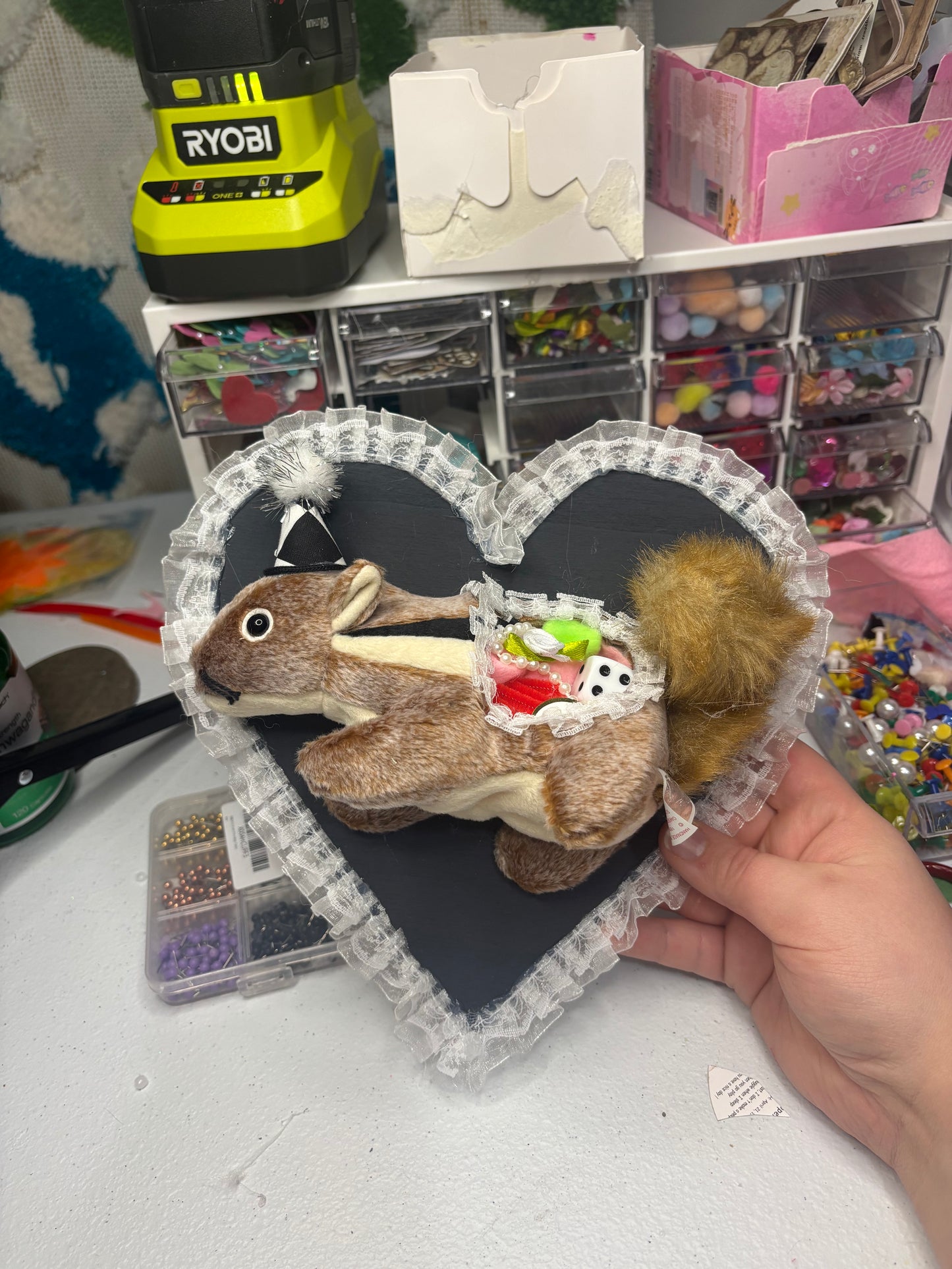 Chipmunk Plush Taxidermy Wall Art