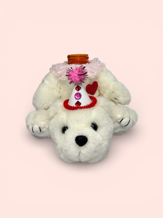 Pink and White Bear Pill Pal