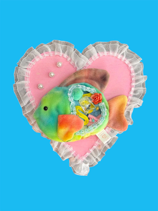 Fish Pink background Dissection Wall Art