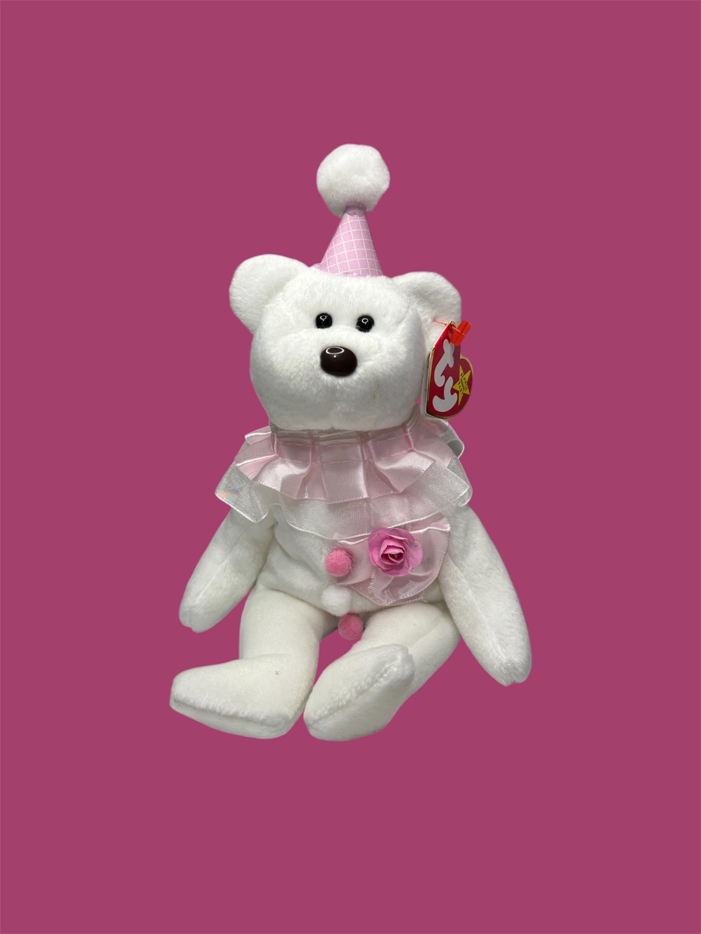 White and Pink Bear Pill Pal